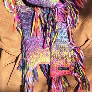 V. Fraas Multicolored Scarf with Fringe